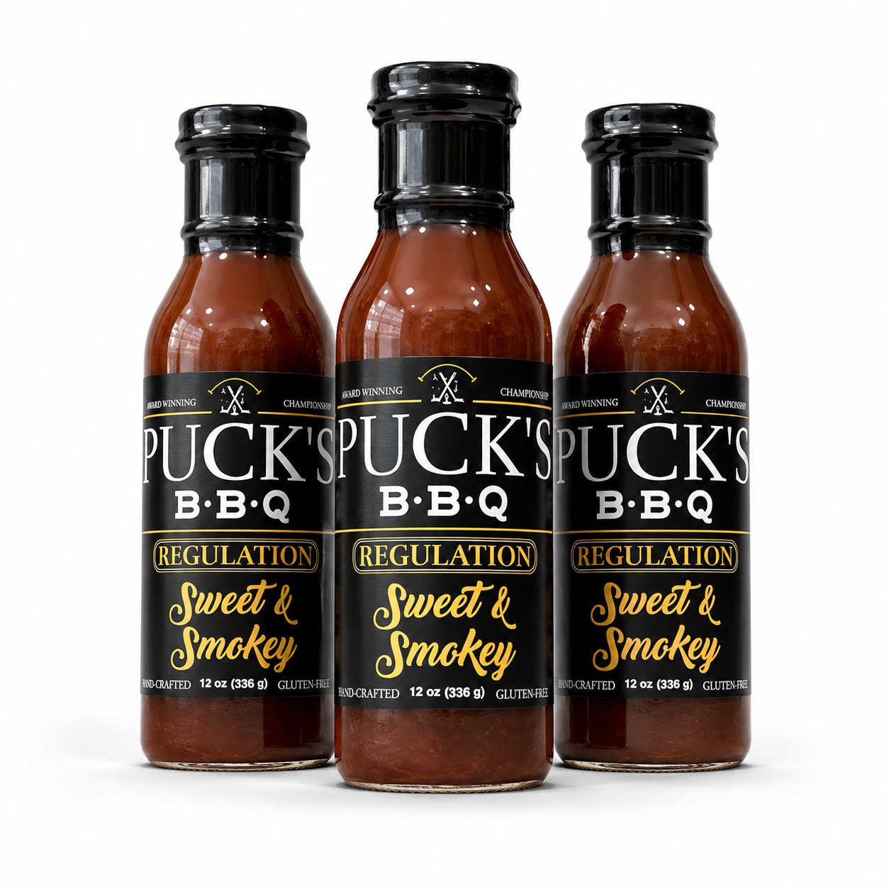 Puck’s Regulation Sweet & Smokey BBQ Sauce – 3 Pack