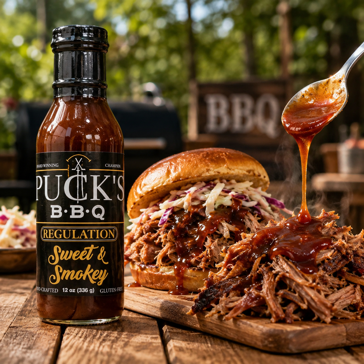 Puck’s Regulation Sweet & Smokey BBQ Sauce – 3 Pack